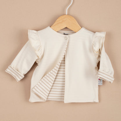 Pure Bamboo Çift Kat Hırka (Kız Bebek)