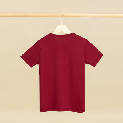 Sparkle Unicorn Baskılı Bordo Kız Çocuk Tişörtü