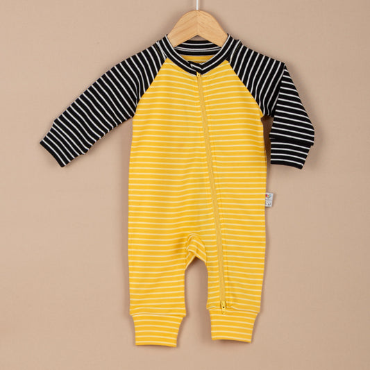 Sunny Lines Fermuarlı Organik Bebek Tulumu