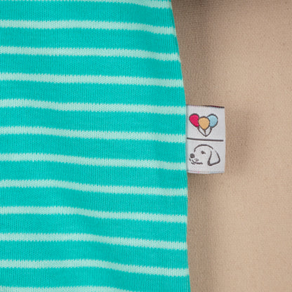 Minty Fresh Lines Fermuarlı Organik Bebek Tulumu