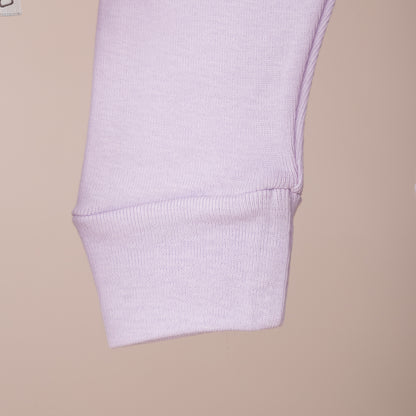 Omuz Fırfırlı Lila Body ve Patiksiz Alt
