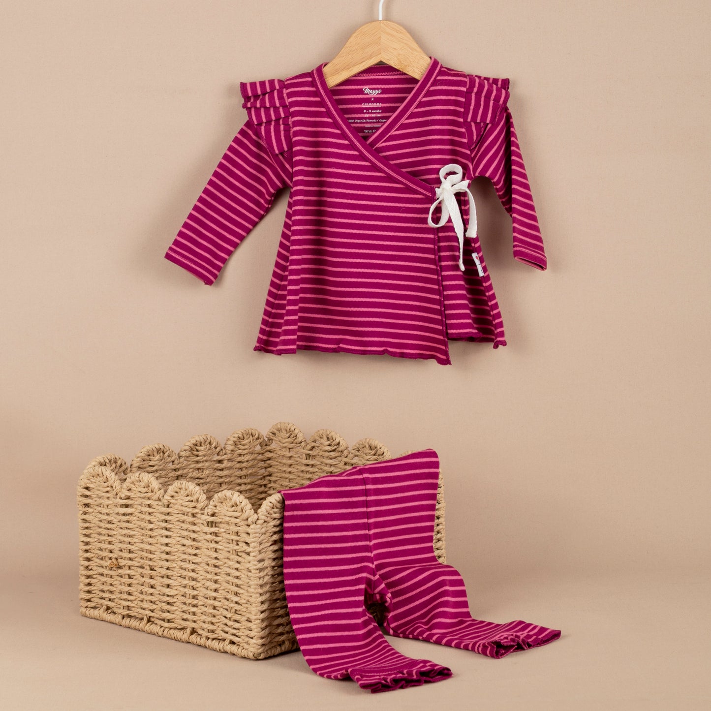 Tiny Ruffle Mürdüm Organik 2’li Set