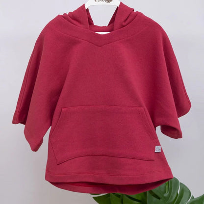 Oversize Şortlu Açık Bordo Sweatshirt Takım