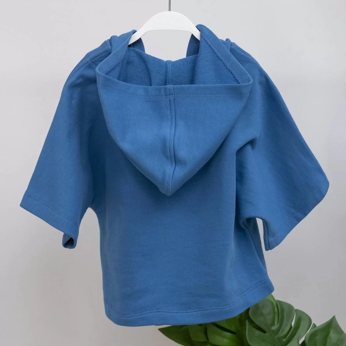 Oversize Şortlu Mavi Sweatshirt Takım